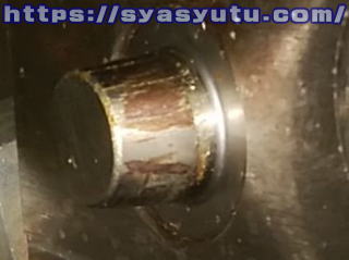 テーパーピンの焼き付いたグリス